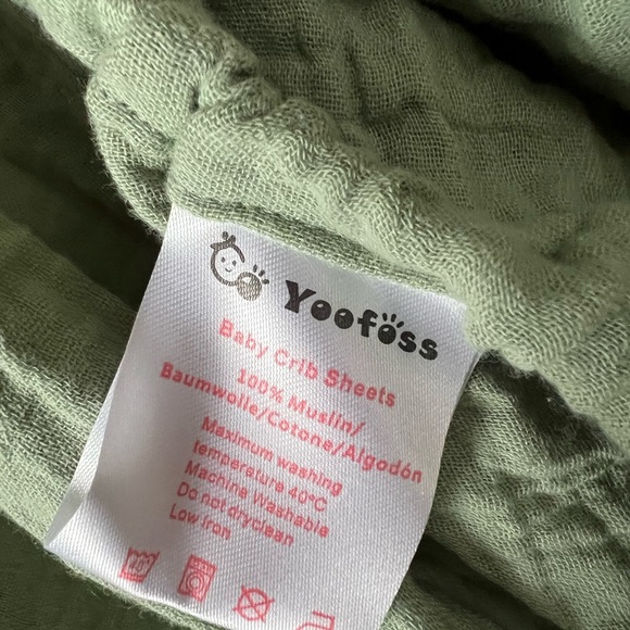 Yoofoss Baby Crib Sheets in Sage Green - Picture 1 of 2